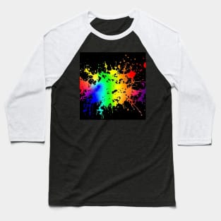 Colorful paint splatter design Baseball T-Shirt